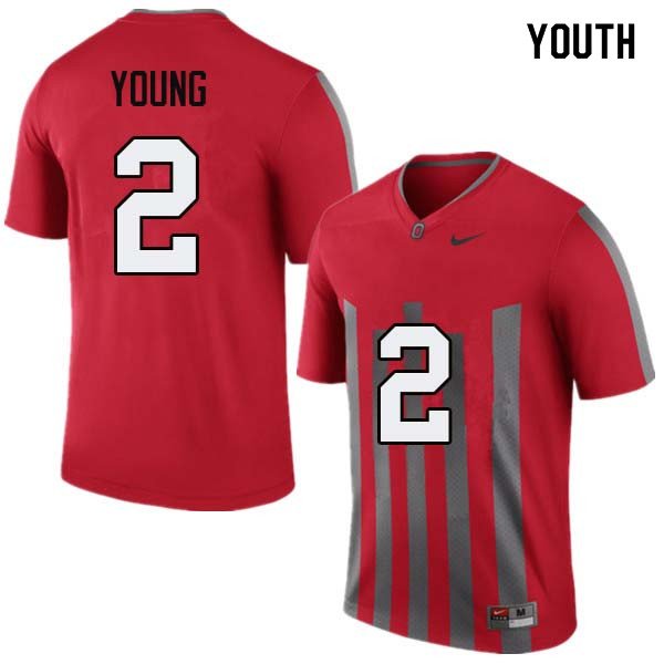 Ohio State Buckeyes Chase Young Youth #2 Throwback Authentic Stitched College Football Jersey